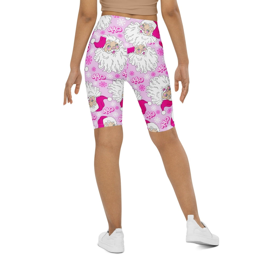 Pink Sassy Santa Biker Shorts