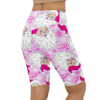 Pink Sassy Santa Biker Shorts