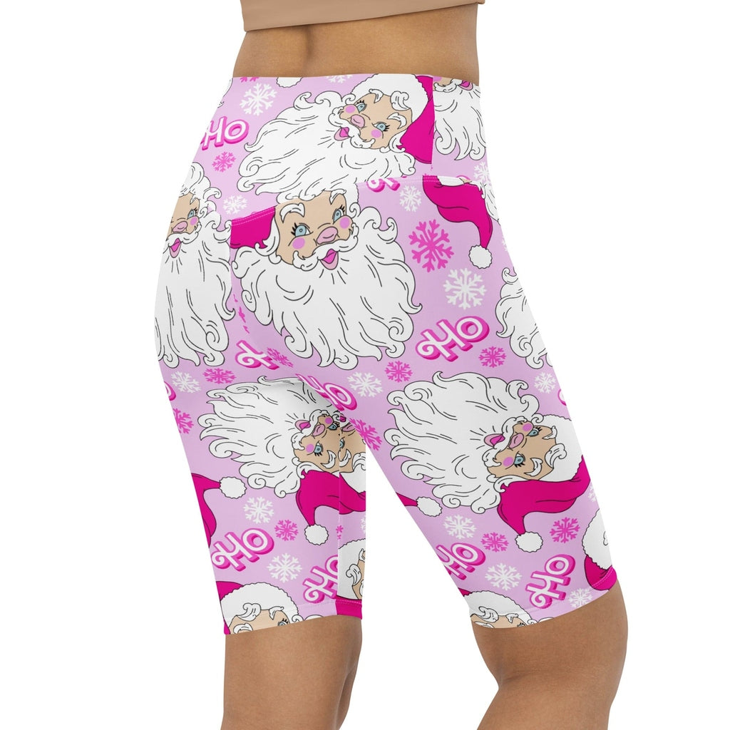 Pink Sassy Santa Biker Shorts