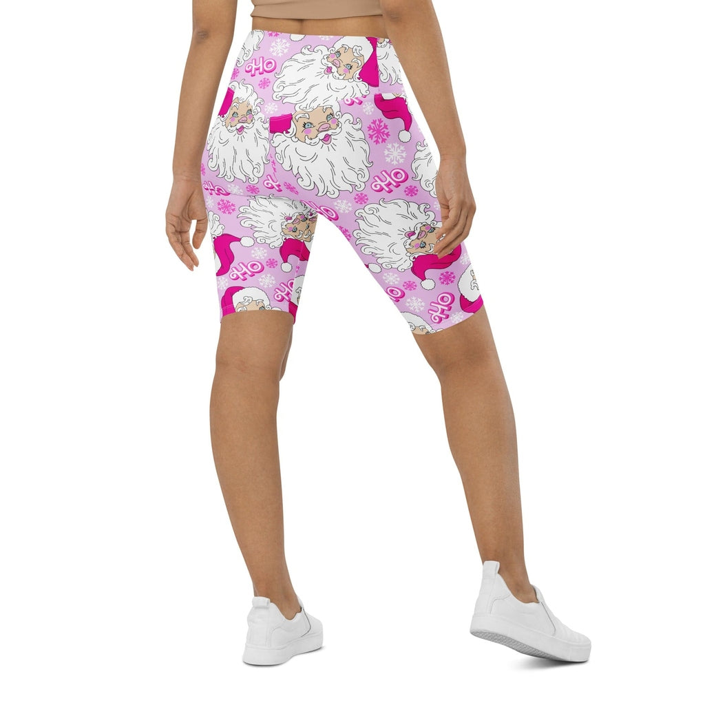 Pink Sassy Santa Biker Shorts