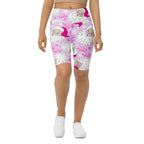 Pink Sassy Santa Biker Shorts