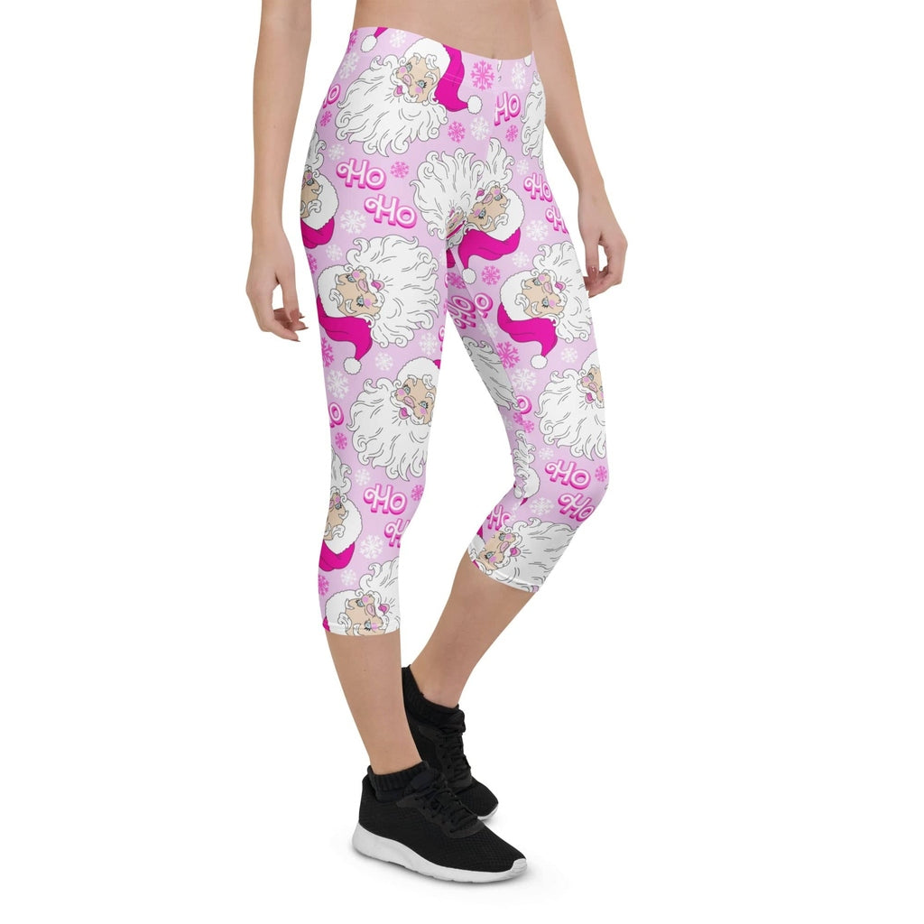 Pink Sassy Santa Capris