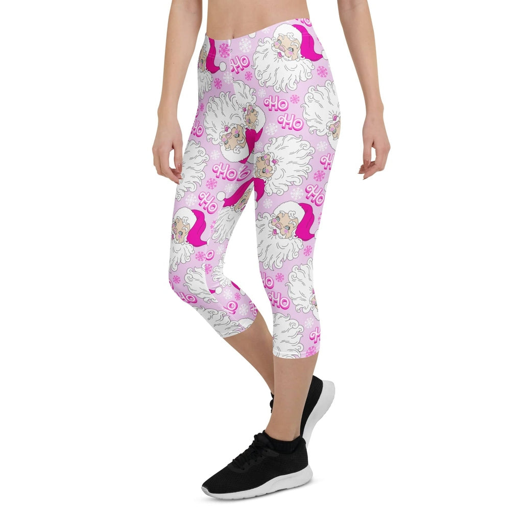 Pink Sassy Santa Capris