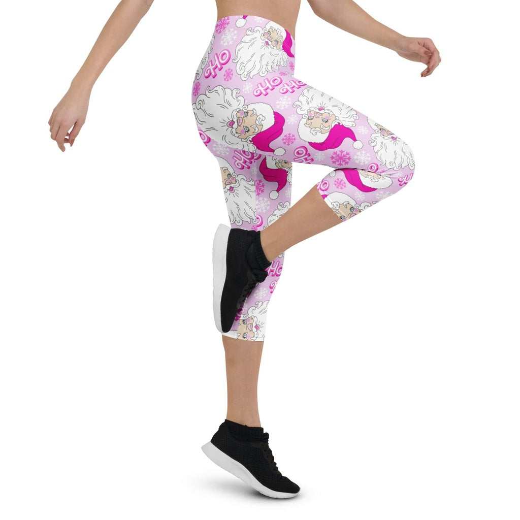 Pink Sassy Santa Capris