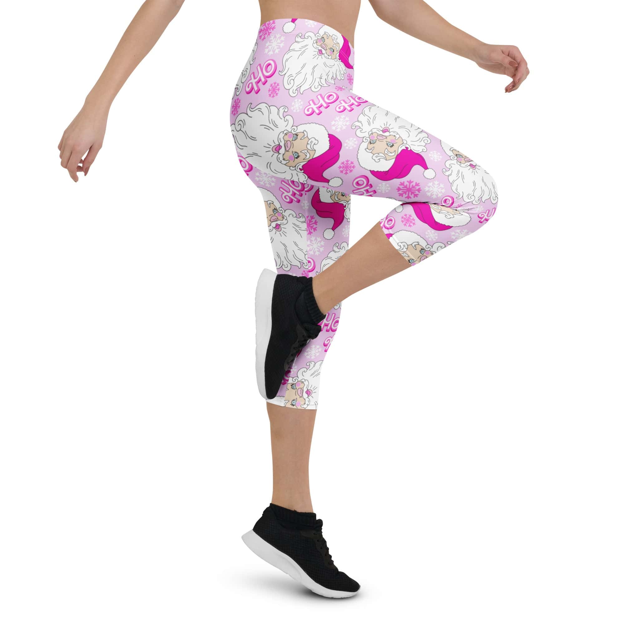 Pink Sassy Santa Capris