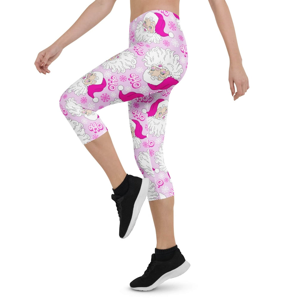 Pink Sassy Santa Capris