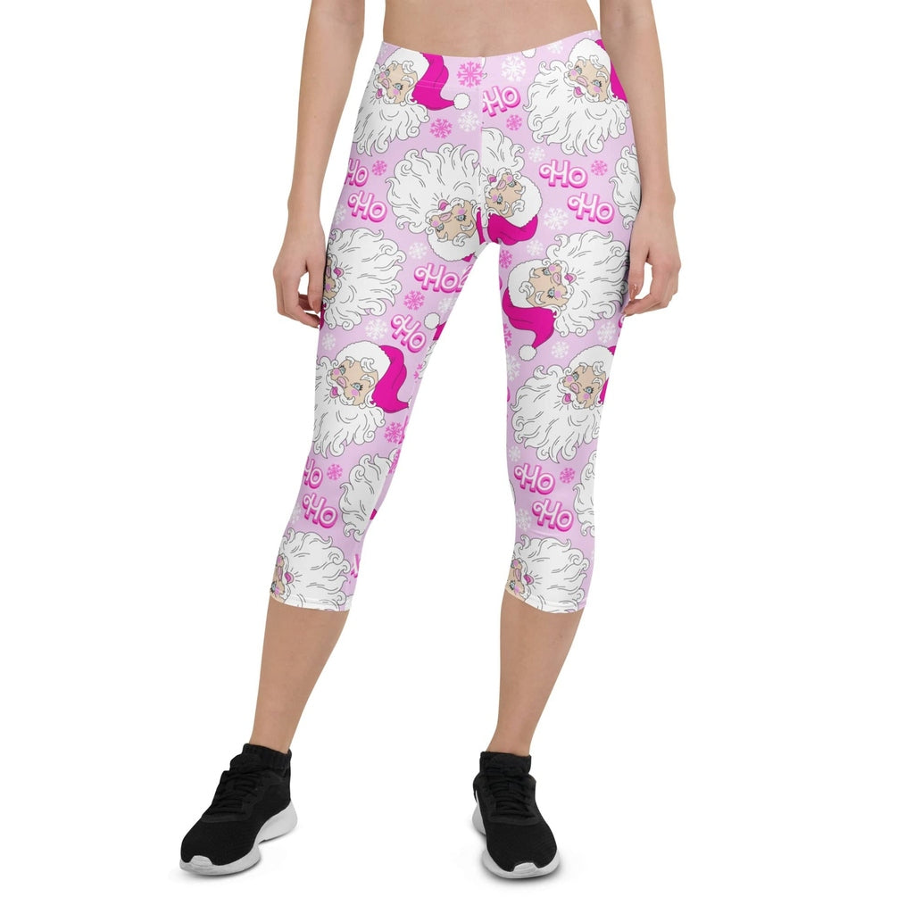 Pink Sassy Santa Capris