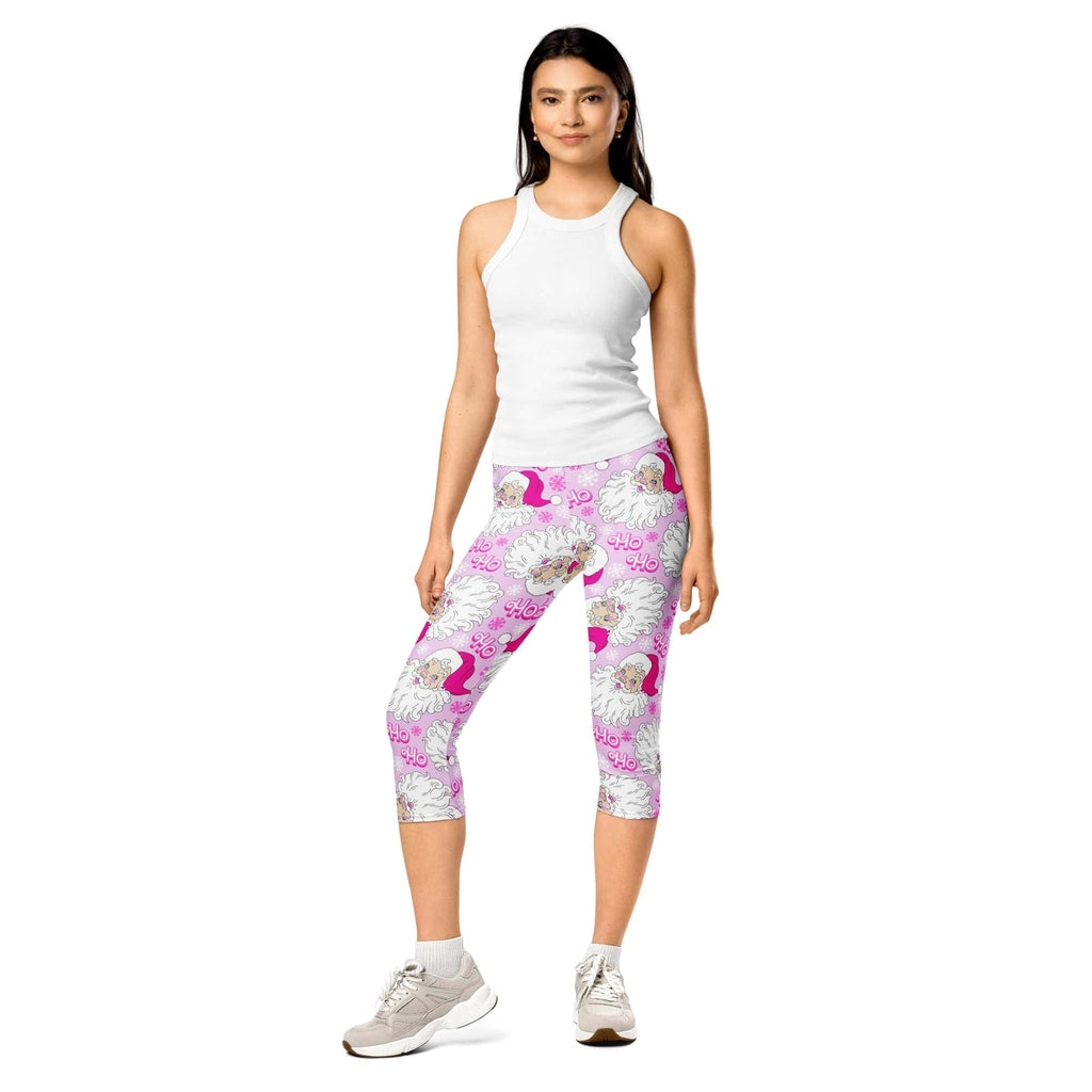 Pink Sassy Santa Capris