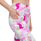 Pink Sassy Santa Crossover Leggings With Pockets