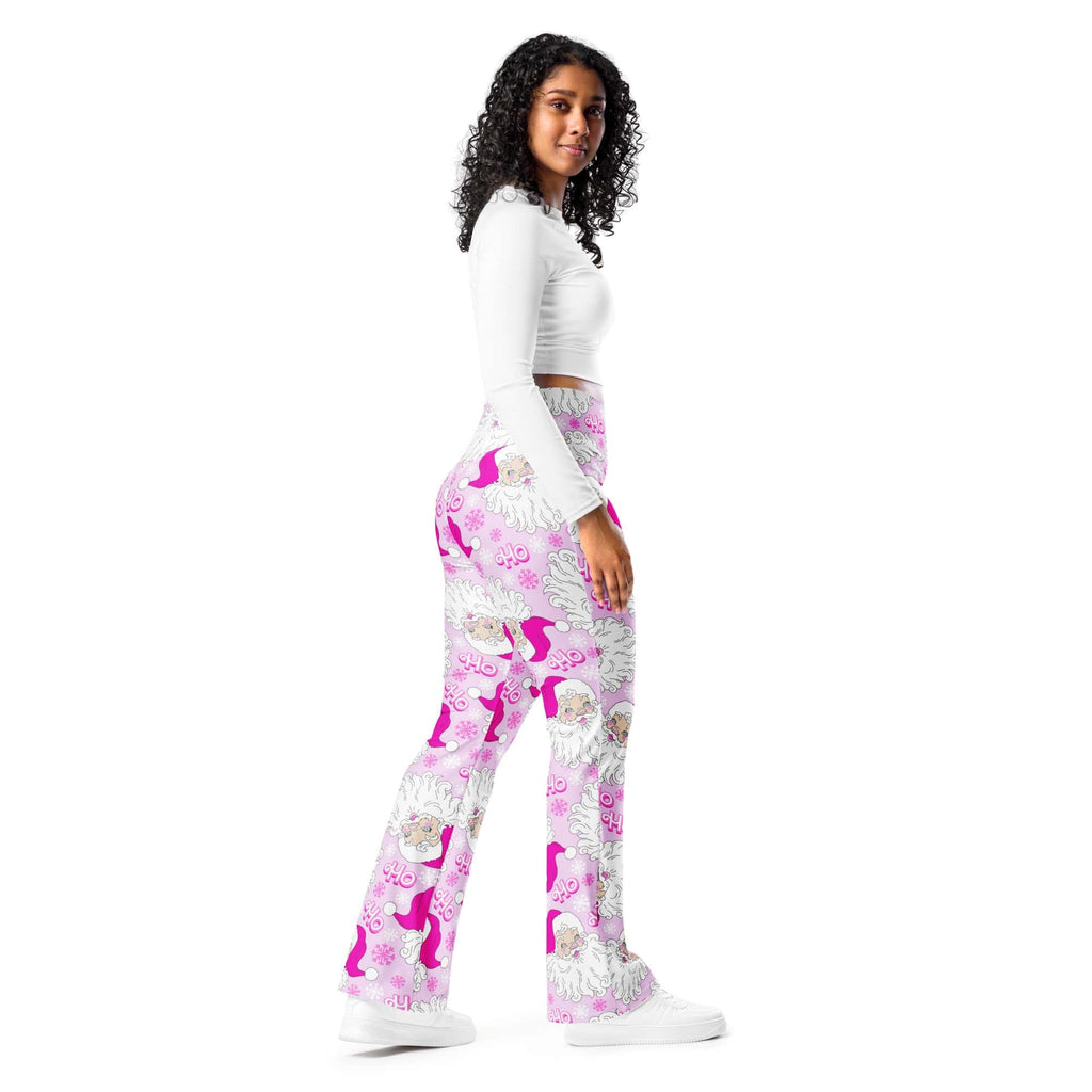 Pink Sassy Santa Flare Leggings