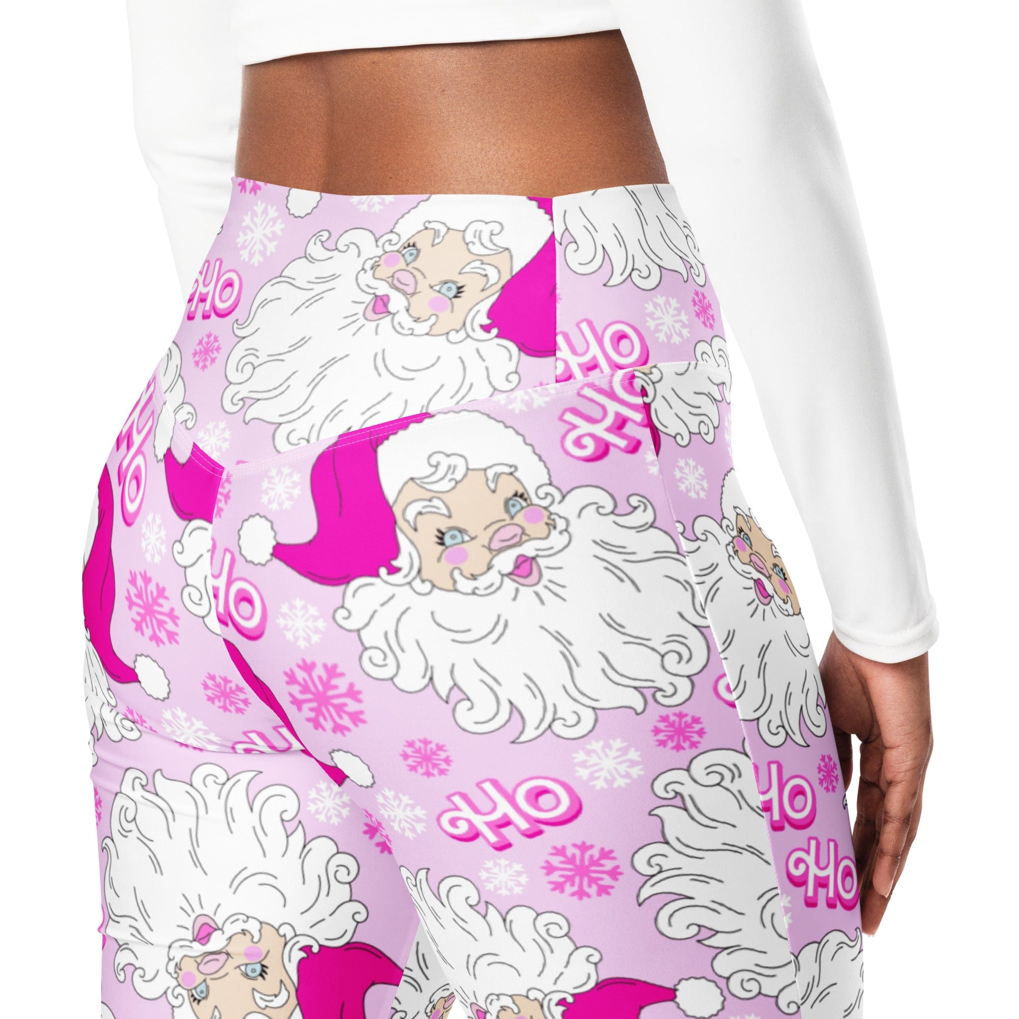 Pink Sassy Santa Flare Leggings