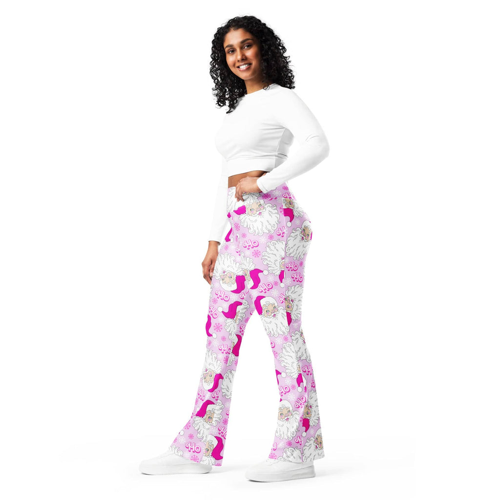 Pink Sassy Santa Flare Leggings