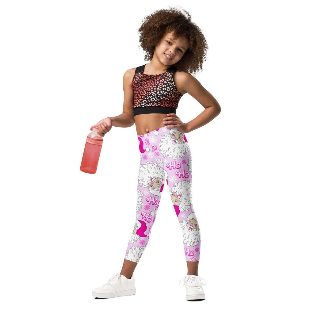 Pink Sassy Santa Kid's Leggings