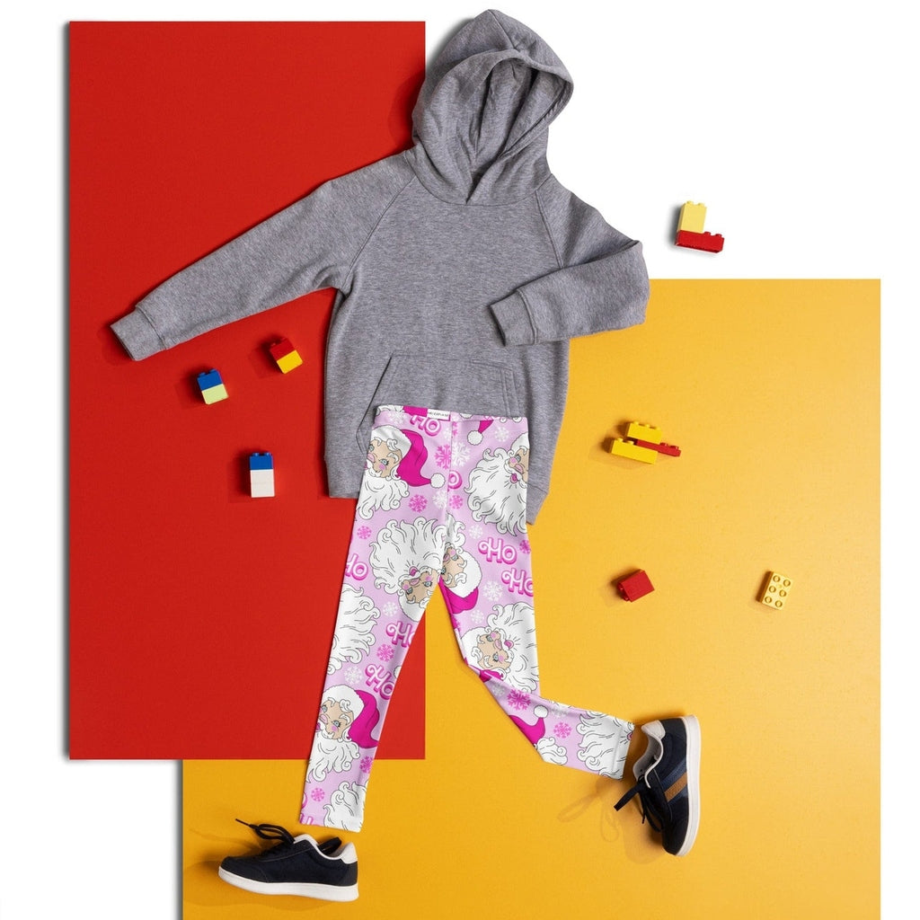 Pink Sassy Santa Kid's Leggings