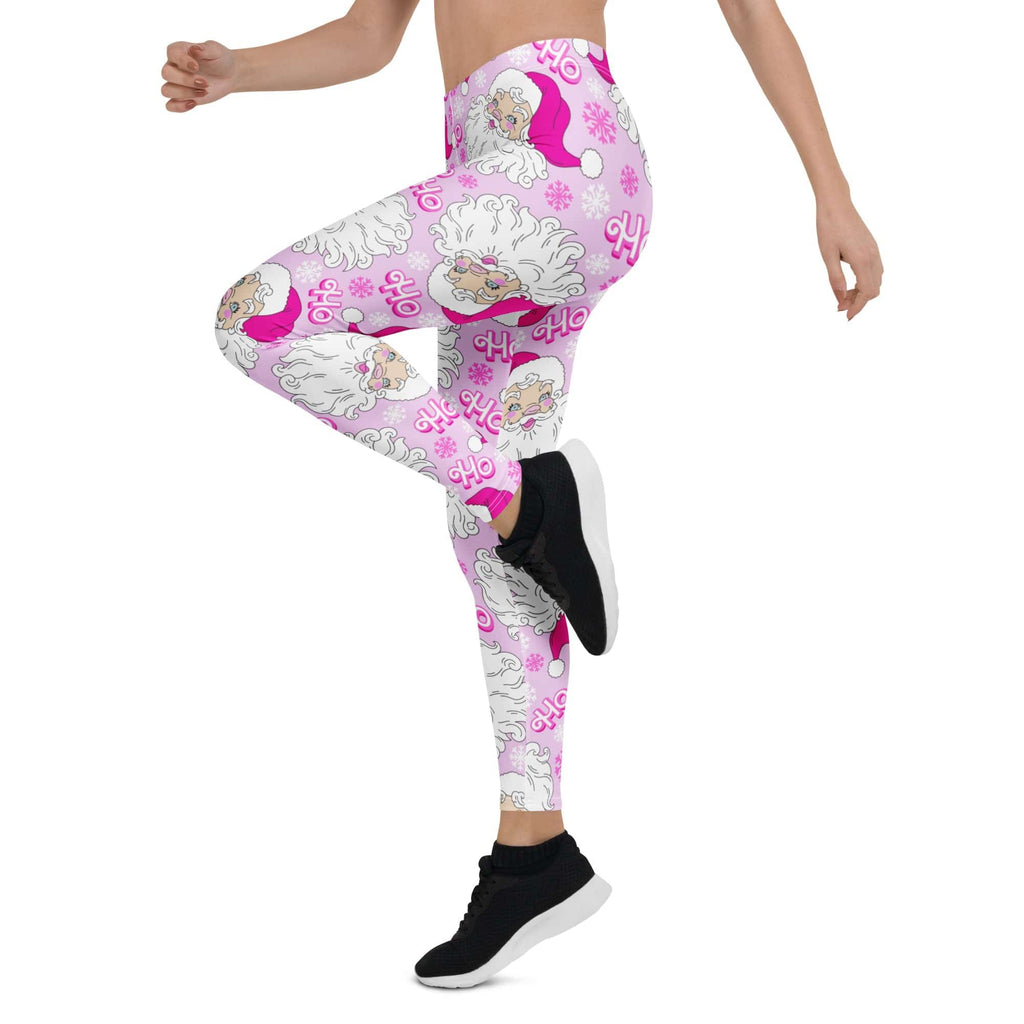 Pink Sassy Santa Leggings