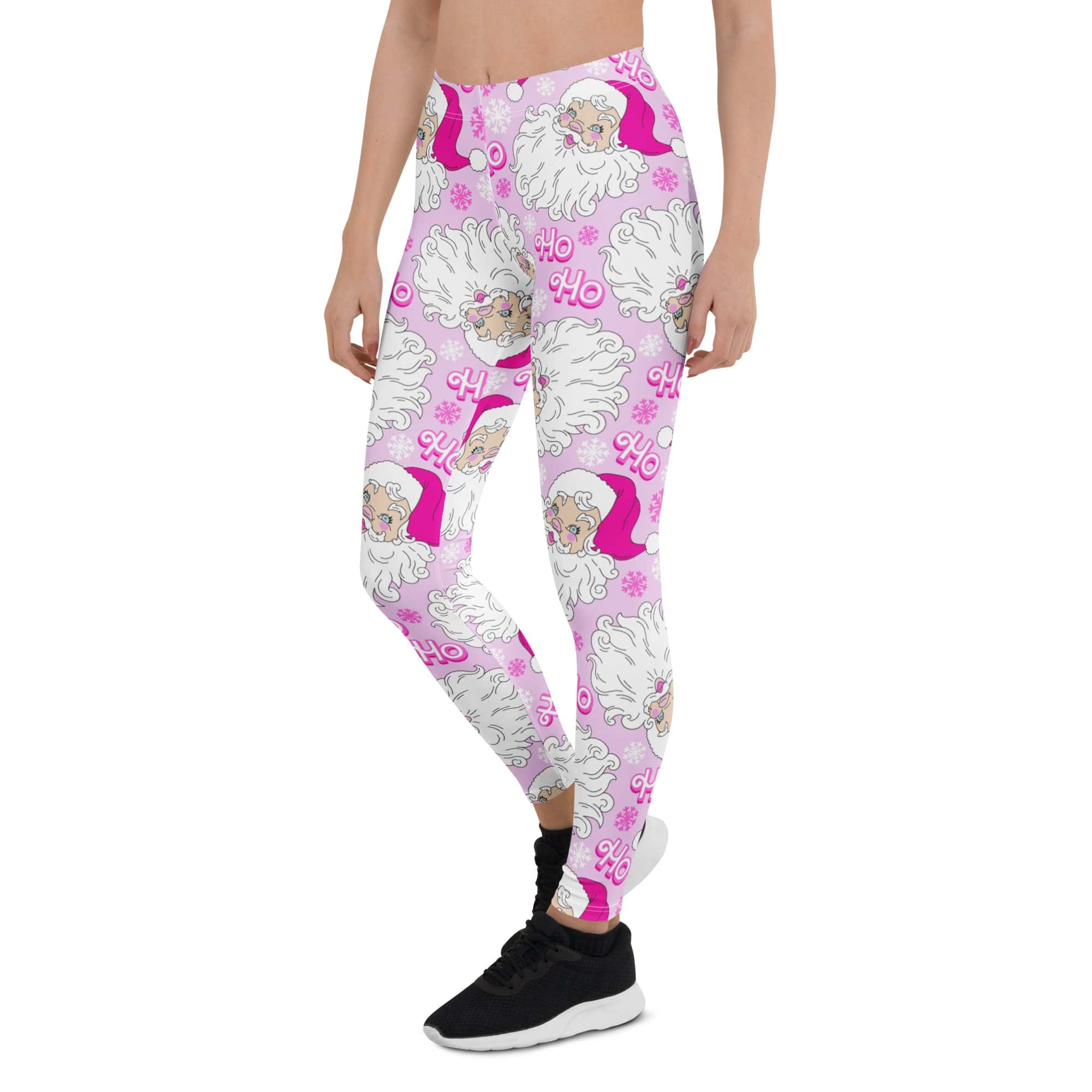 Pink Sassy Santa Leggings