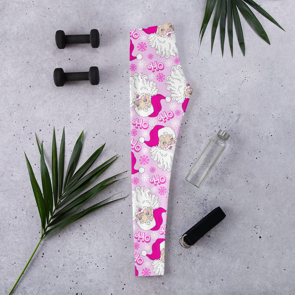 Pink Sassy Santa Leggings