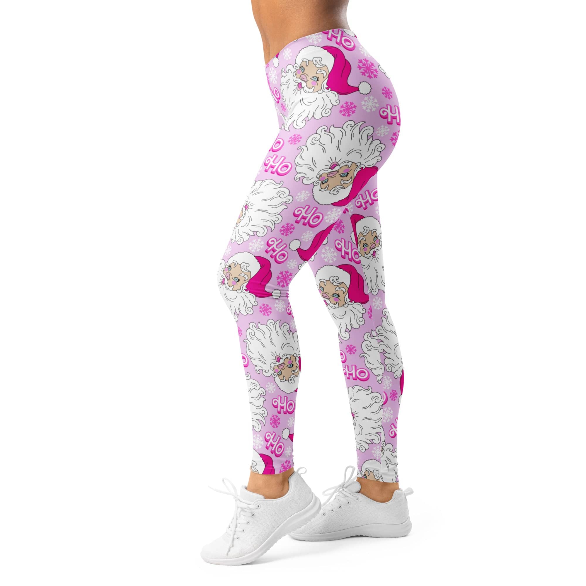 Pink Sassy Santa Leggings