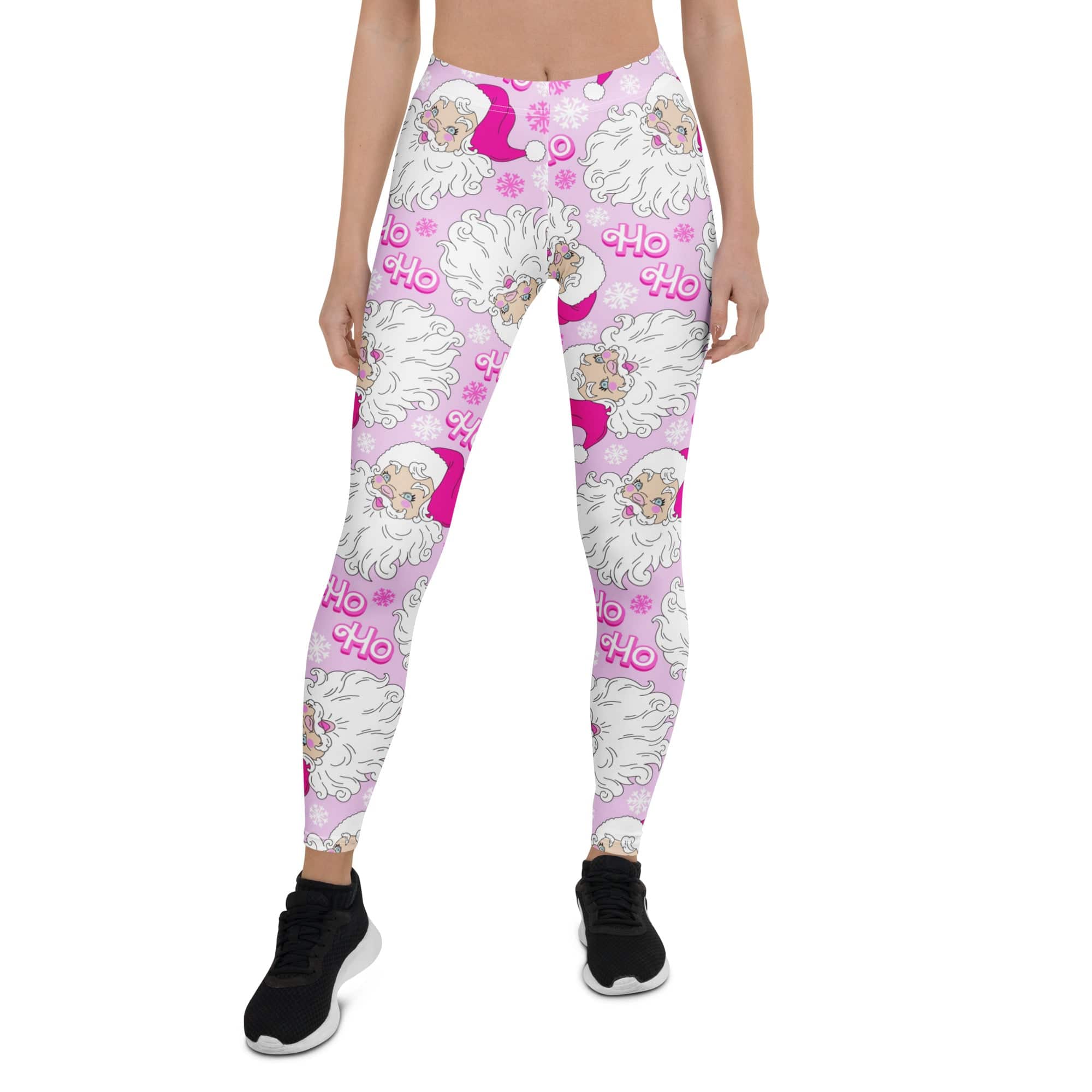 Pink Sassy Santa Leggings