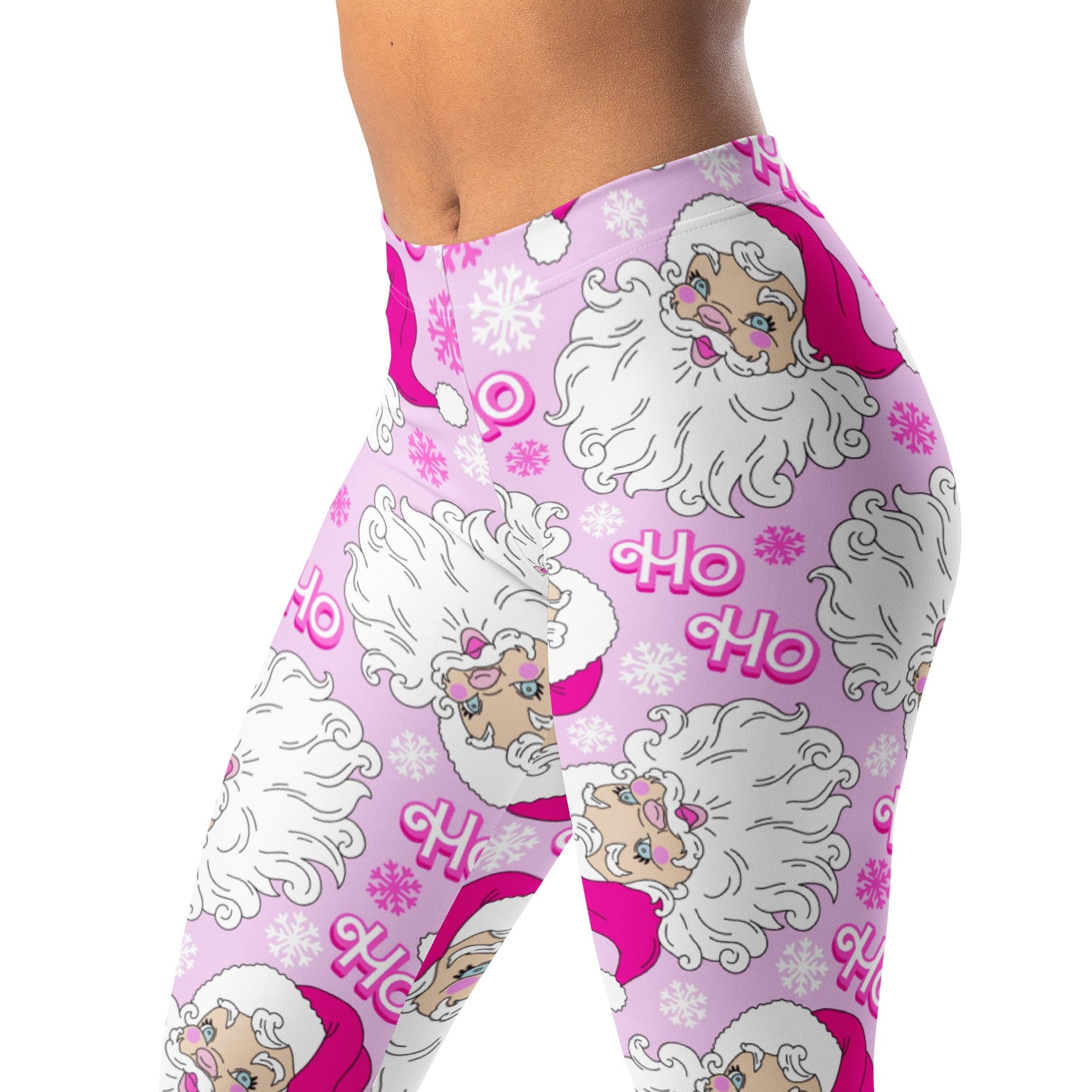 Pink Sassy Santa Leggings