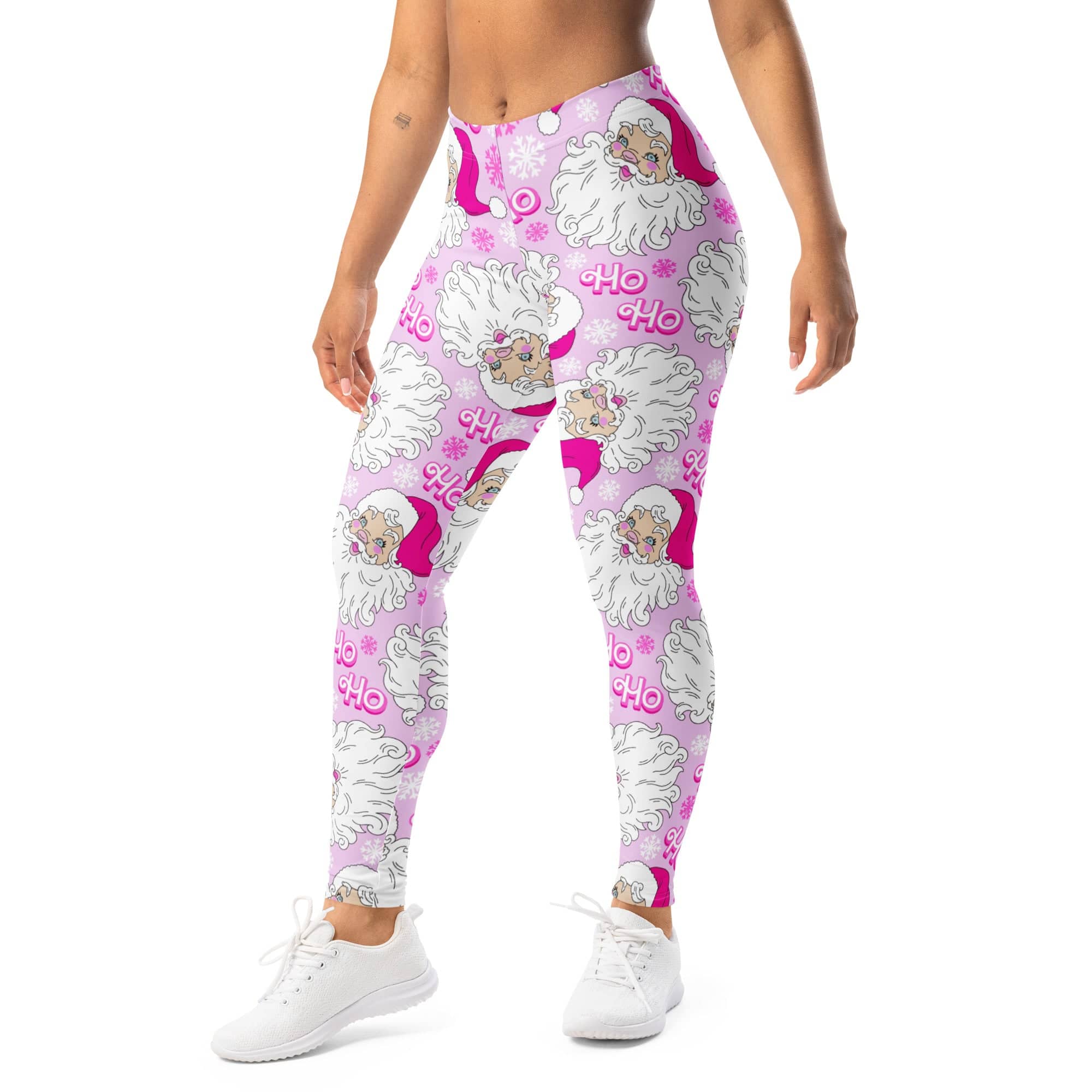 Pink Sassy Santa Leggings