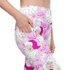 Pink Sassy Santa Leggings With Pockets