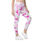 Pink Sassy Santa Leggings With Pockets