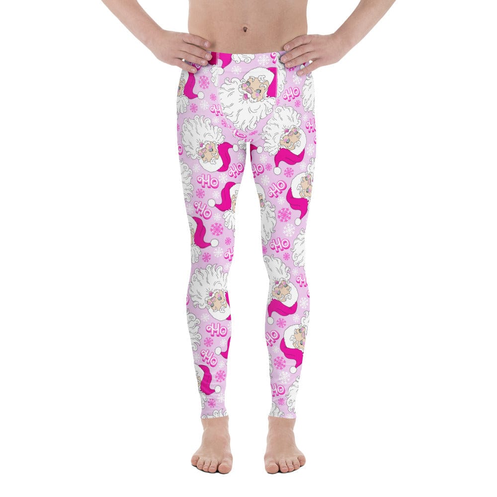Pink Sassy Santa Men's Leggings
