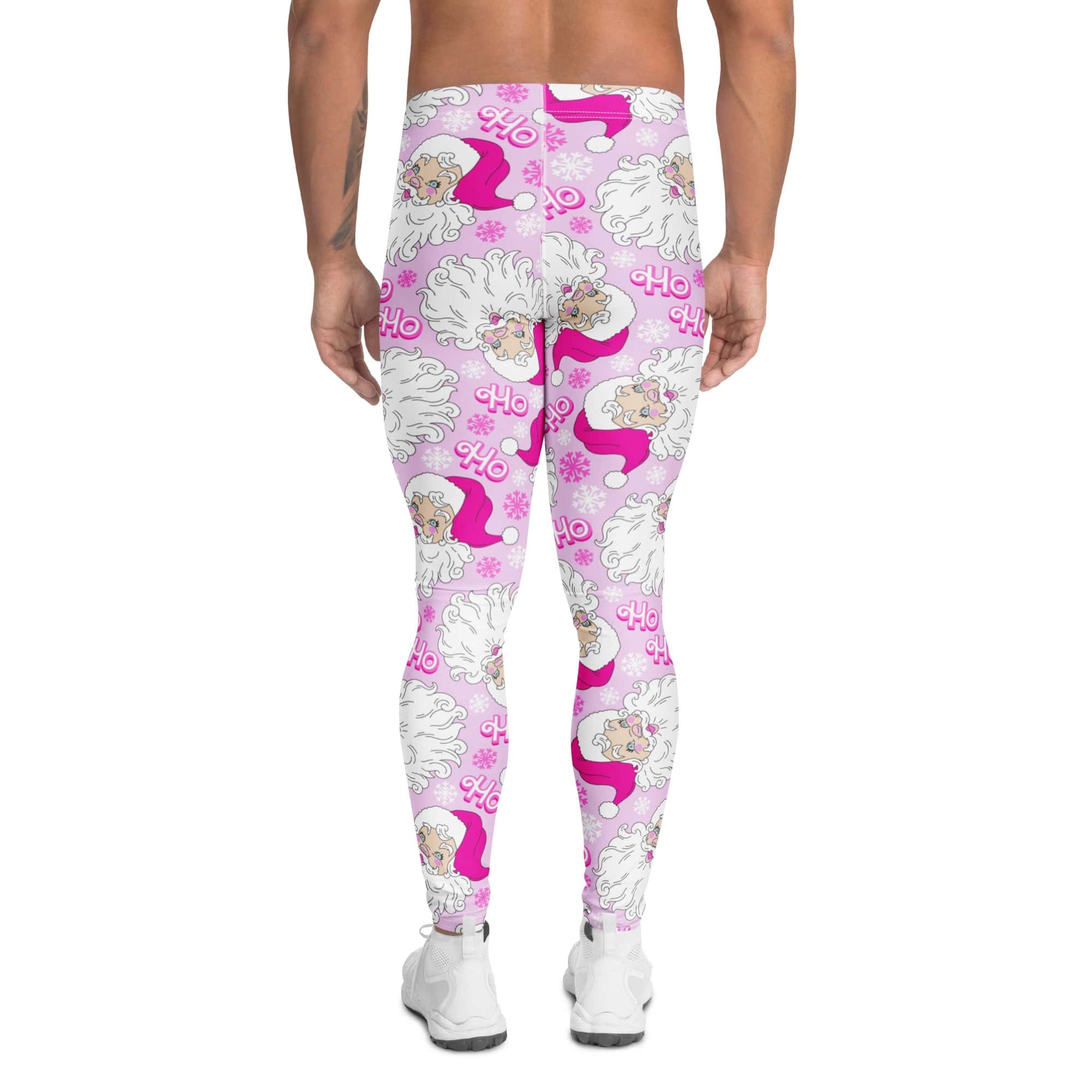 Pink Sassy Santa Men's Leggings