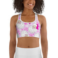 Pink Sassy Santa Sports Bra