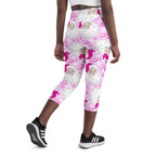 Pink Sassy Santa Yoga Capris