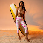 Pink Sassy Santa Yoga Capris