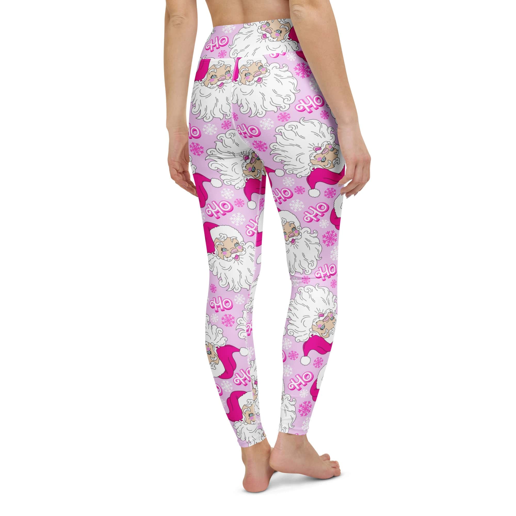 Pink Sassy Santa Yoga Leggings