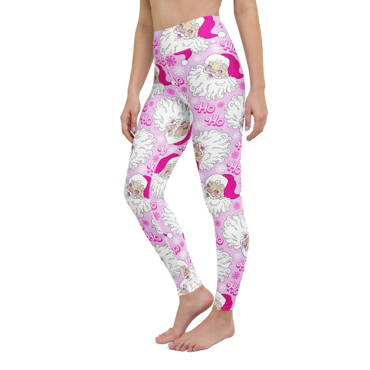 Pink Sassy Santa Yoga Leggings