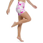 Pink Sassy Santa Yoga Shorts