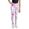 Pink Sassy Santa Youth Leggings