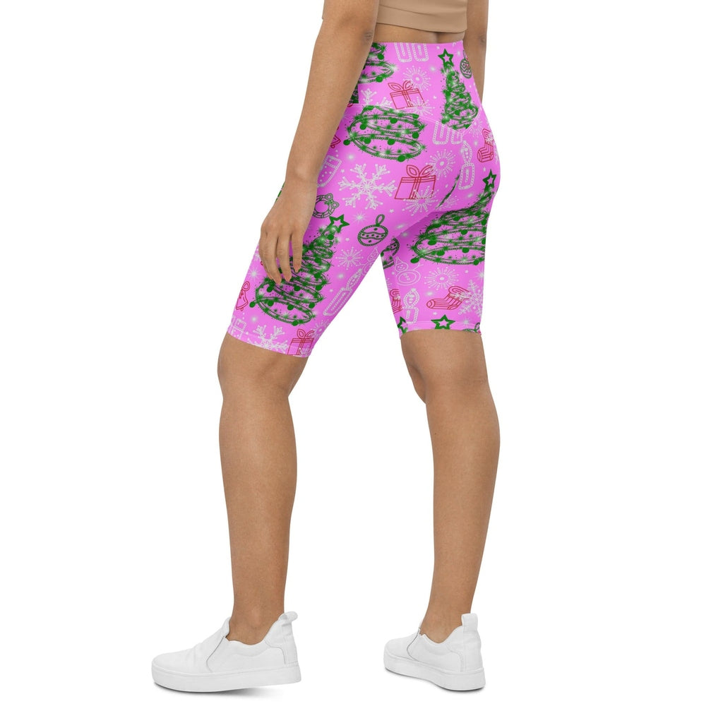 Pink Tinsel Dreams Biker Shorts