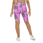 Pink Tinsel Dreams Biker Shorts