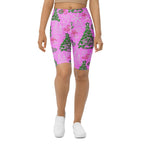 Pink Tinsel Dreams Biker Shorts