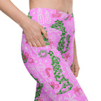 Pink Tinsel Dreams Crossover Leggings With Pockets