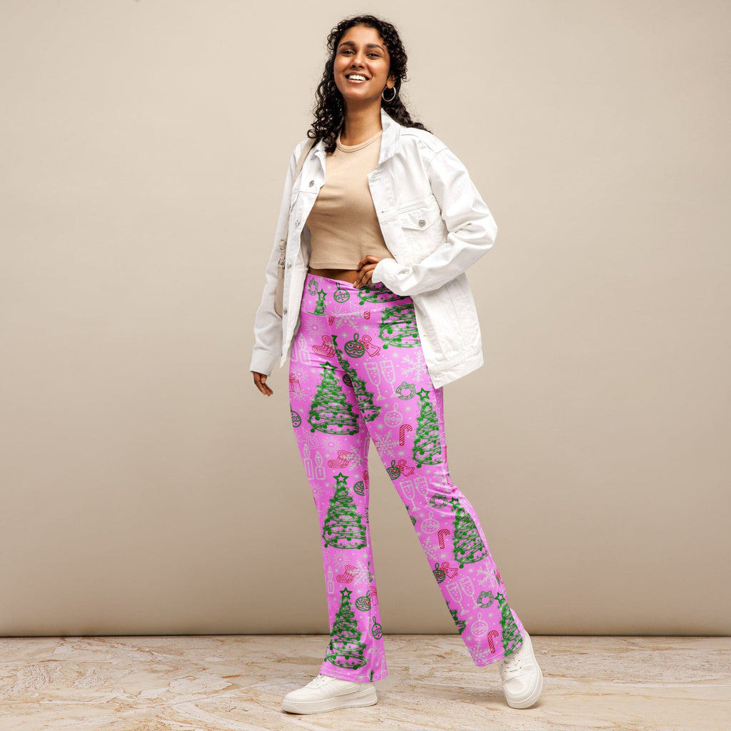 Pink Tinsel Dreams Flare Leggings