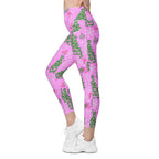 Pink Tinsel Dreams Leggings With Pockets