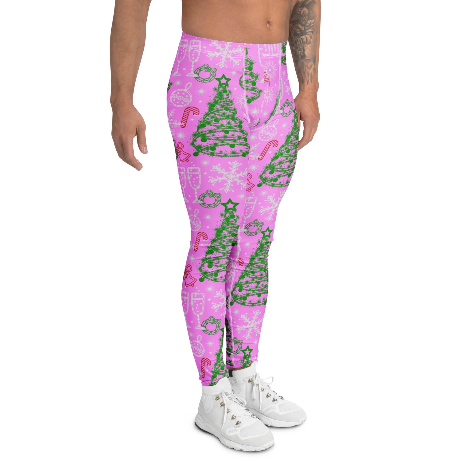 Pink Tinsel Dreams Men's Leggings