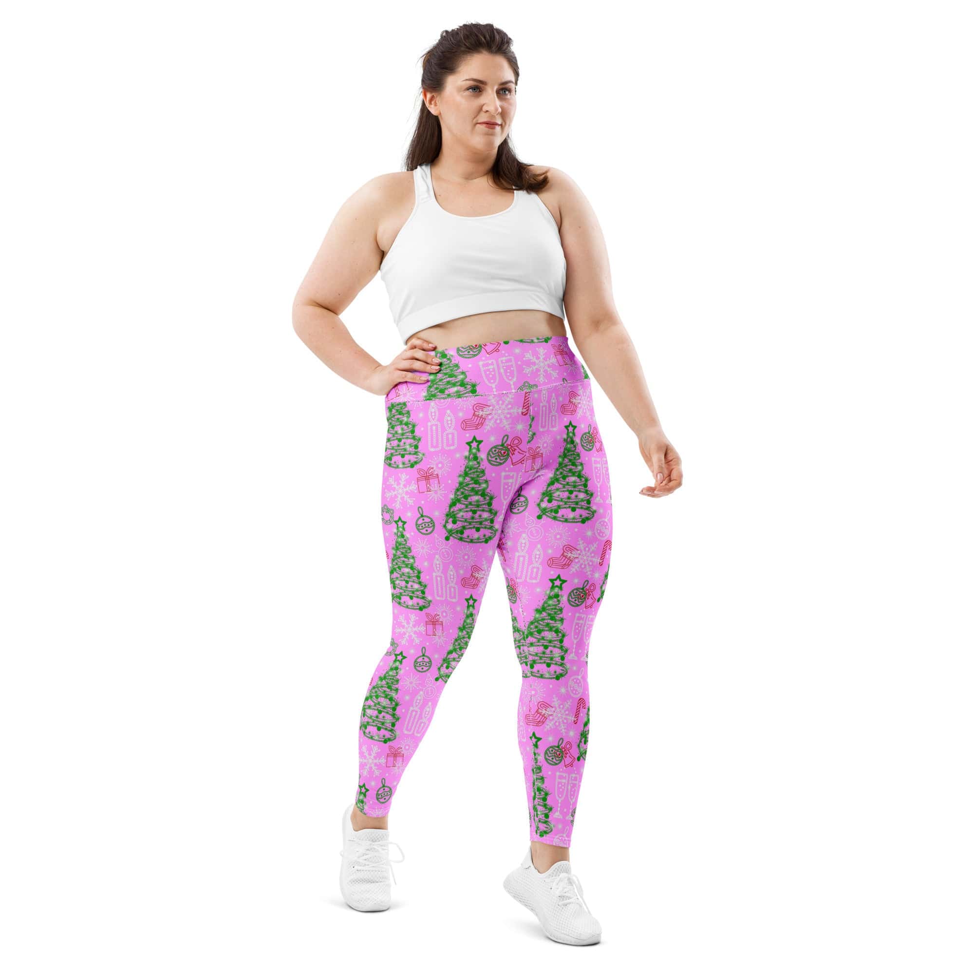 Pink Tinsel Dreams Plus Size Leggings