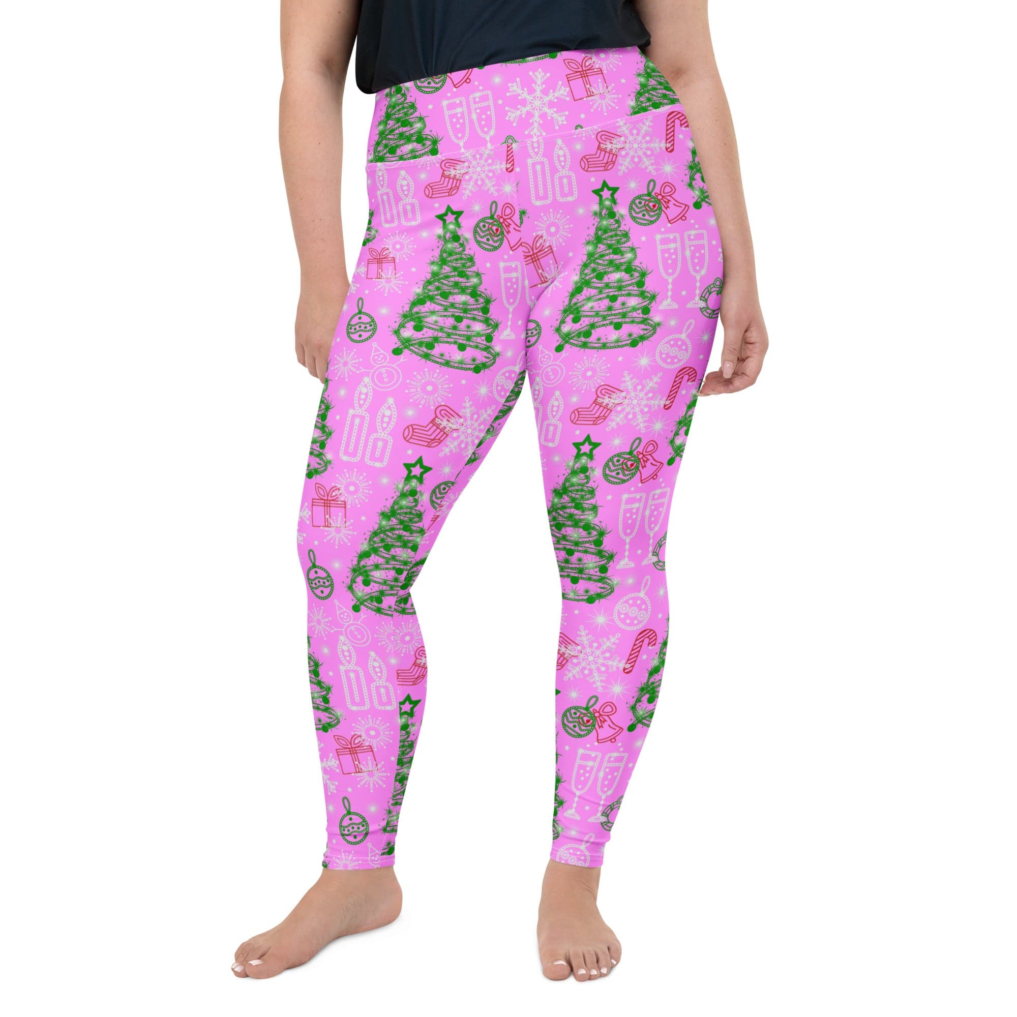 Pink Tinsel Dreams Plus Size Leggings