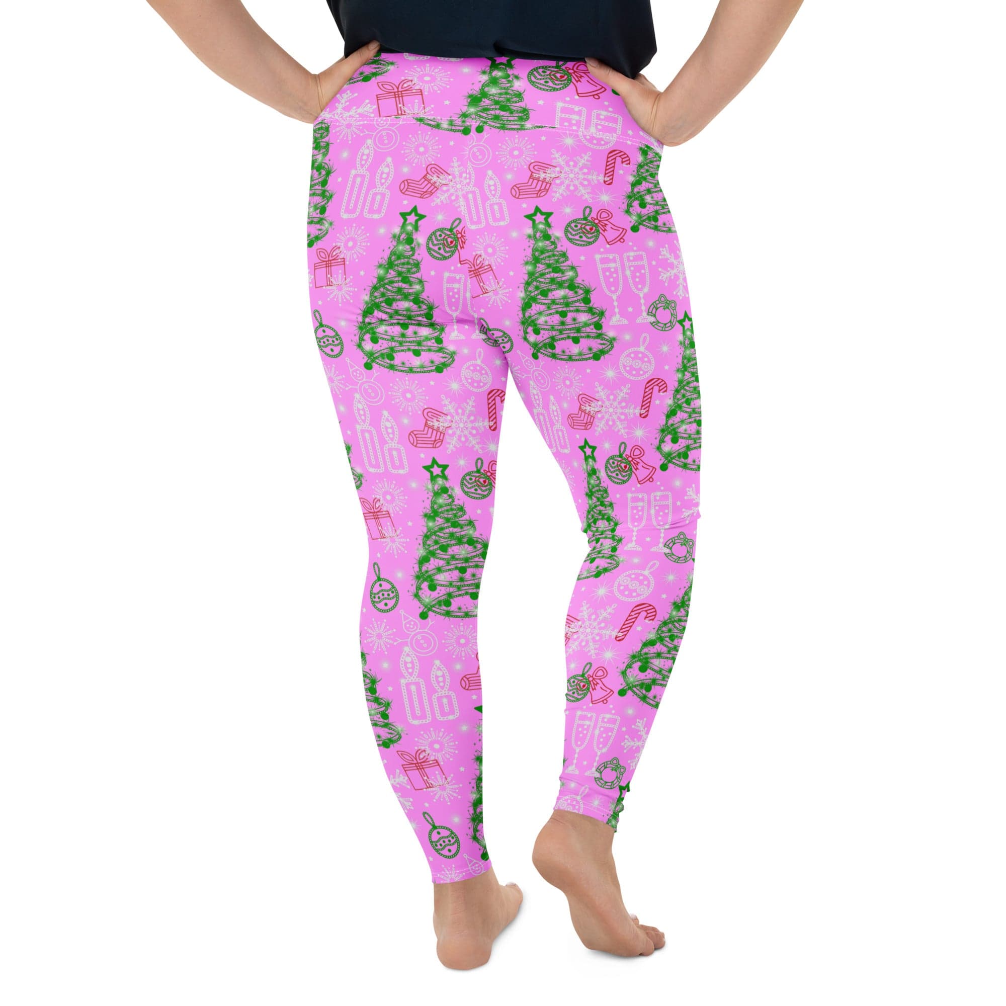Pink Tinsel Dreams Plus Size Leggings