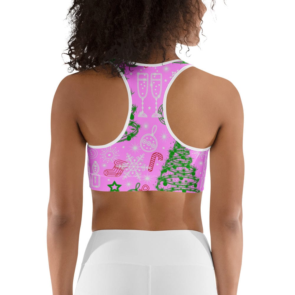 Pink Tinsel Dreams Sports Bra