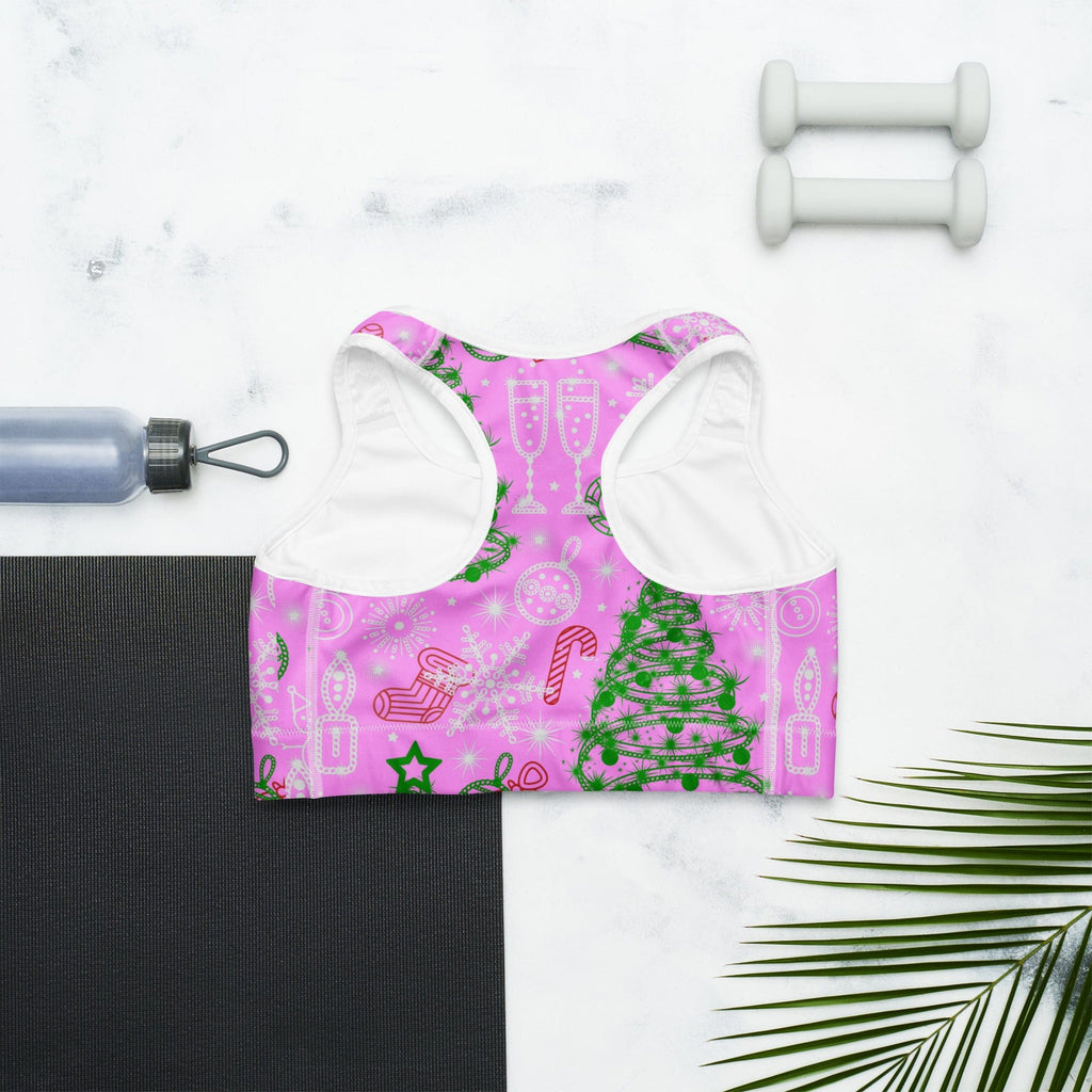 Pink Tinsel Dreams Sports Bra
