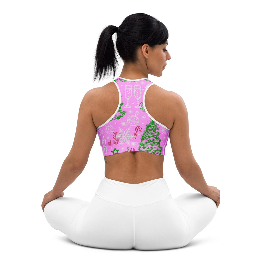 Pink Tinsel Dreams Sports Bra