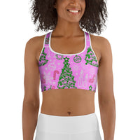 Pink Tinsel Dreams Sports Bra